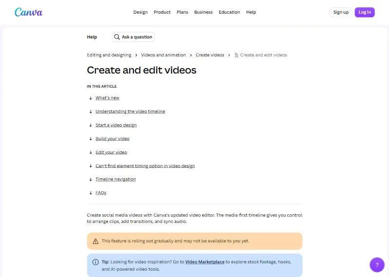 Hướng dẫn cách sử dụng canva làm video siêu dễ hiểu 20 Trang trợ giúp Create and edit videos của Canva với timeline mới