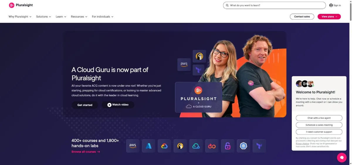 Sở hữu chứng chỉ AWS từ ứng dụng AcloudGuru 5 Trang A Cloud Guru is now part of Pluralsight với 400+ khóa học và 1.800+ bài thực hành