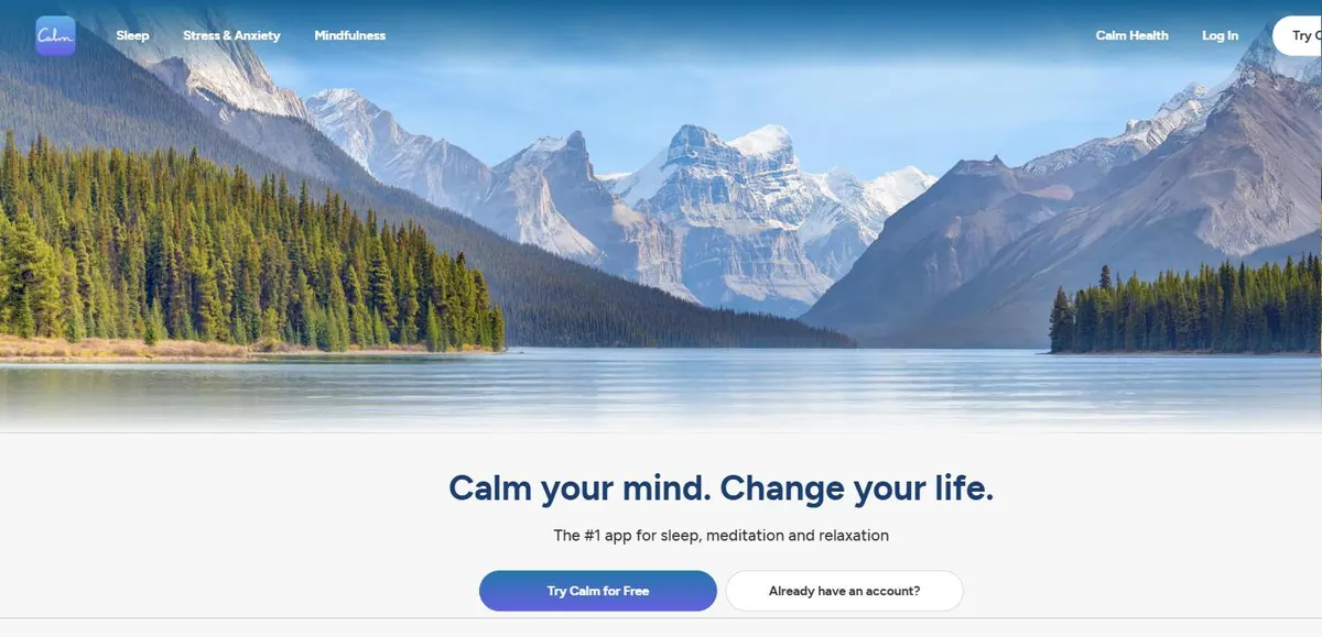 Trang chủ Calm: ứng dụng ngủ ngon, thiền và thư giãn